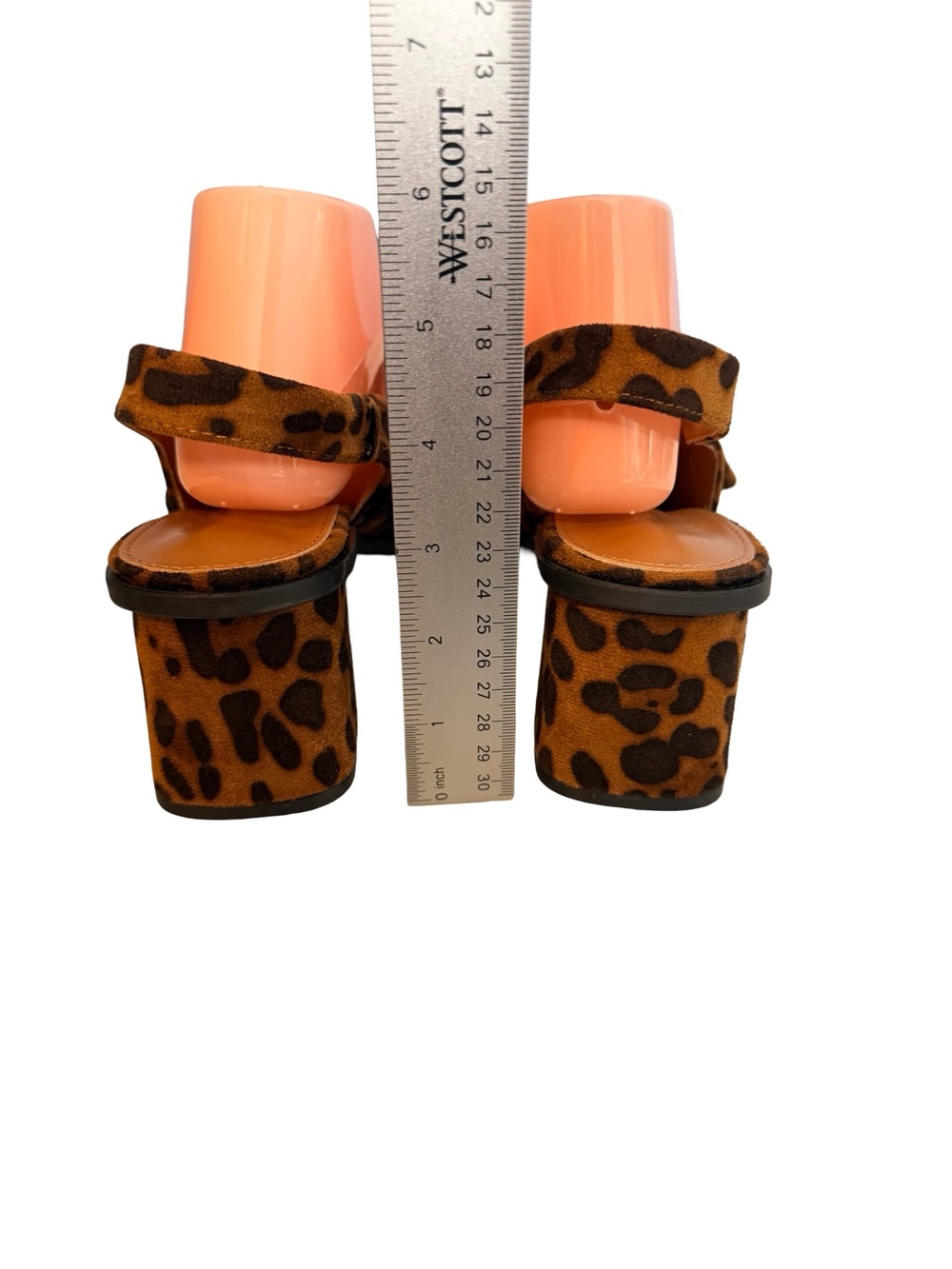 Berness Mary Jane Leopard Print Slingback Block Heel Pumps size 10 double buckle - Picture 9 of 11